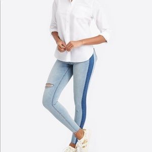 Spanx Jeggings Distressed Denim Skinny Small